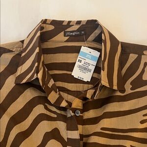J.McLaughlin Lois Button Down Bengal Print